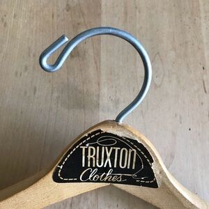 Truxton Clothes Wooden Hanger Vintage